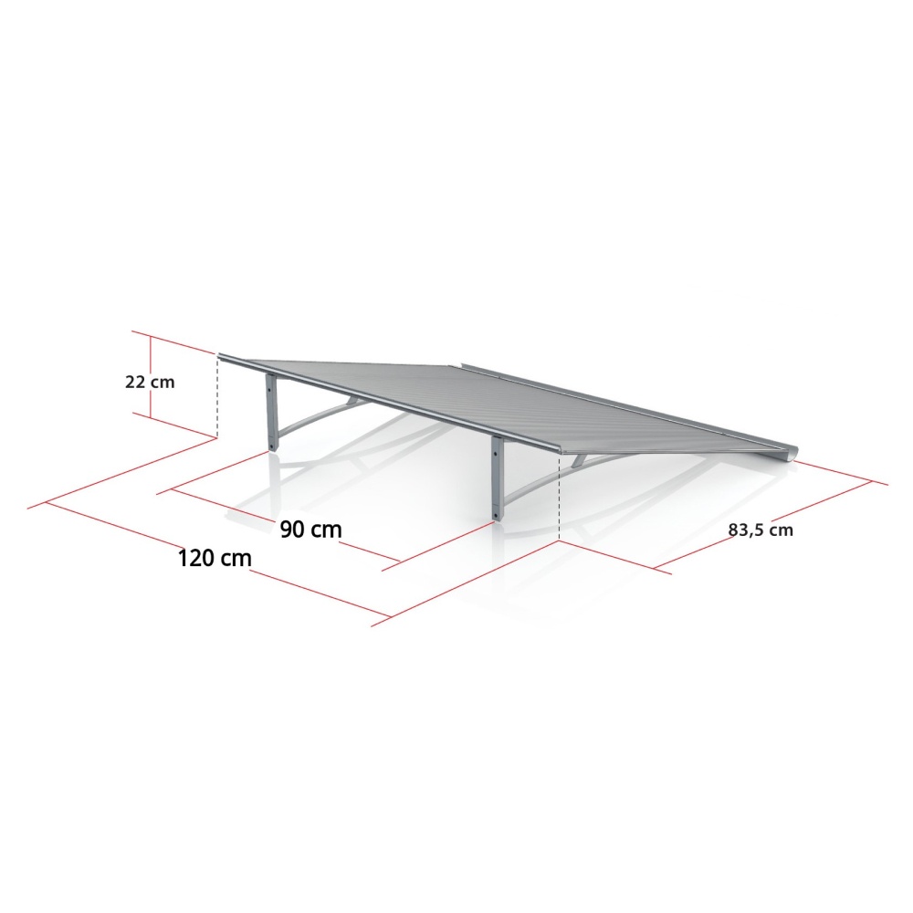 Pensilina Latina – dimensioni 120 cm di larghezza