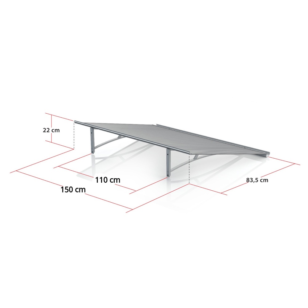 Pensilina Latina – dimensioni 150 cm di larghezza