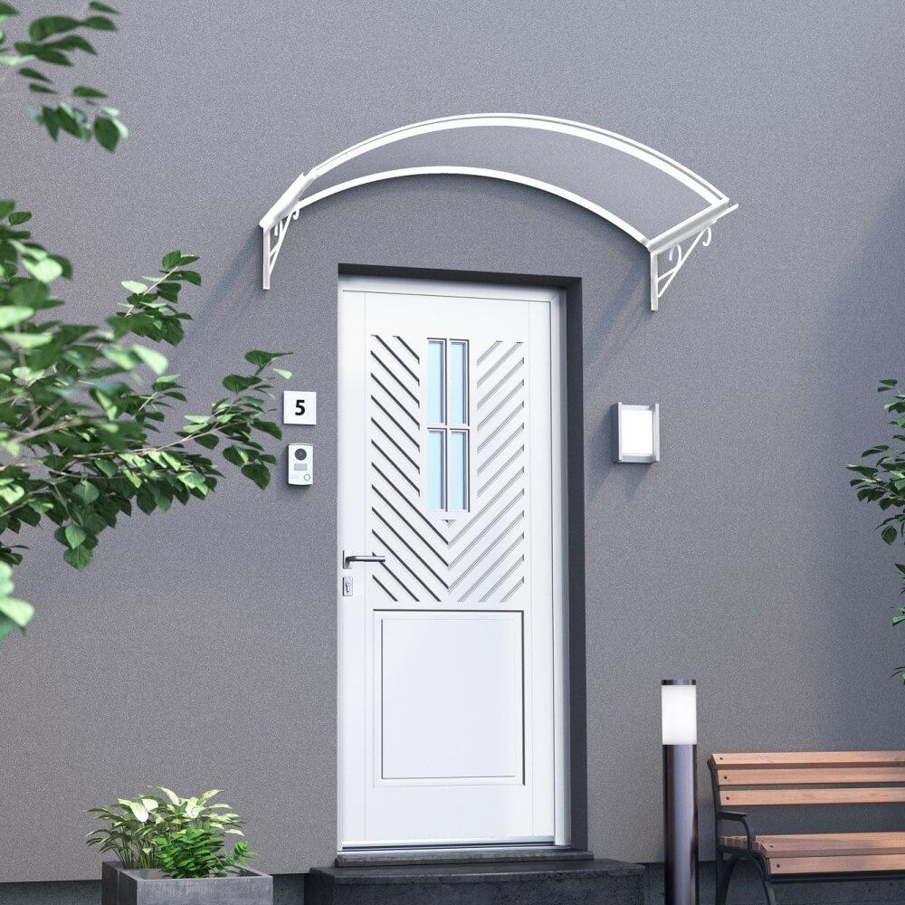 Pensilina Padova bianca – installata