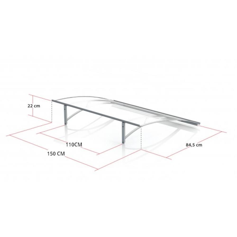 Pensilina Torino – dimensioni 150 cm di larghezza