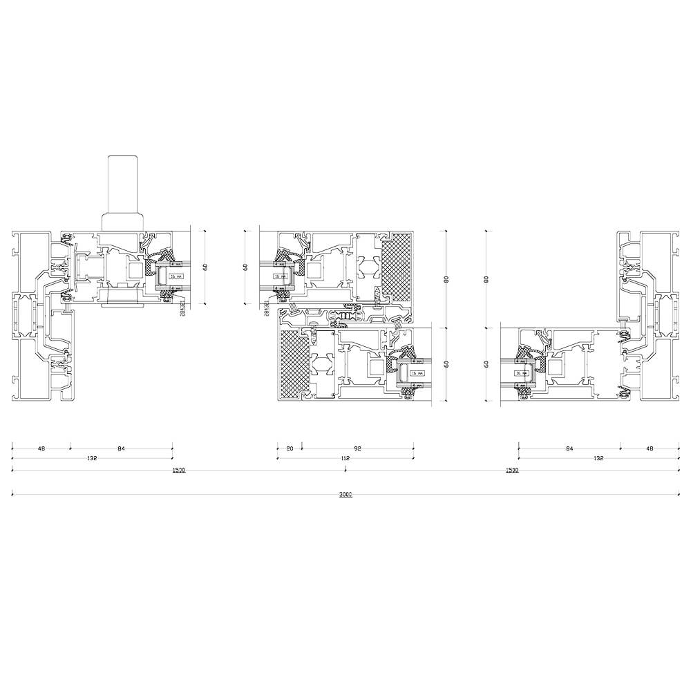 Schüco ASE 60: Schema B