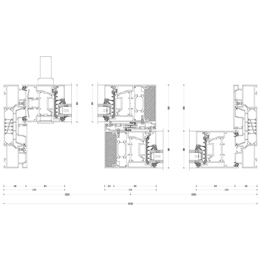 Schüco ASE 80.HI: Schema B