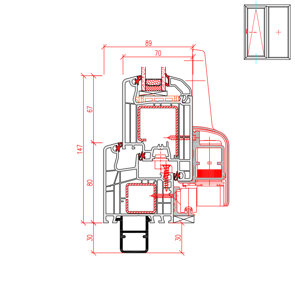 IDEAL 4000 - Profilo di raccordo nuova costruzione 30 mm 