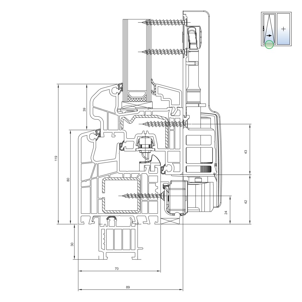 IDEAL 5000 - Profilo di raccordo nuova costruzione 30 mm 