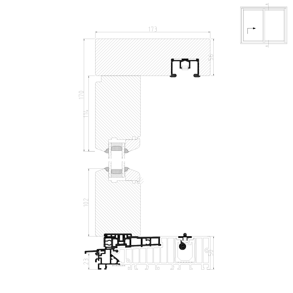 IV 68 - Illustrazione dettagliata della parte centrale Schema A