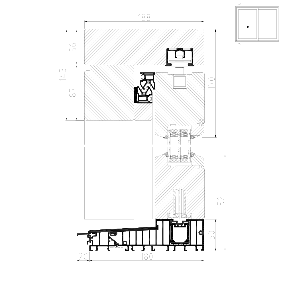 IV 78 - Illustrazione dettagliata della parte superiore Schema A