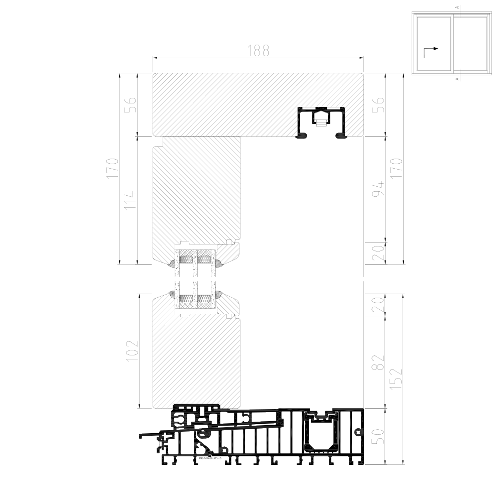 IV 78 - Illustrazione dettagliata della parte centrale Schema A