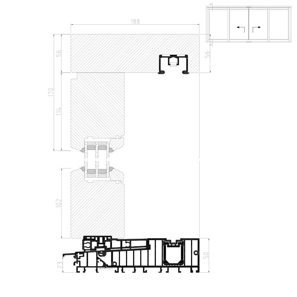 IV 78 - Illustrazione dettagliata della parte centrale Schema C