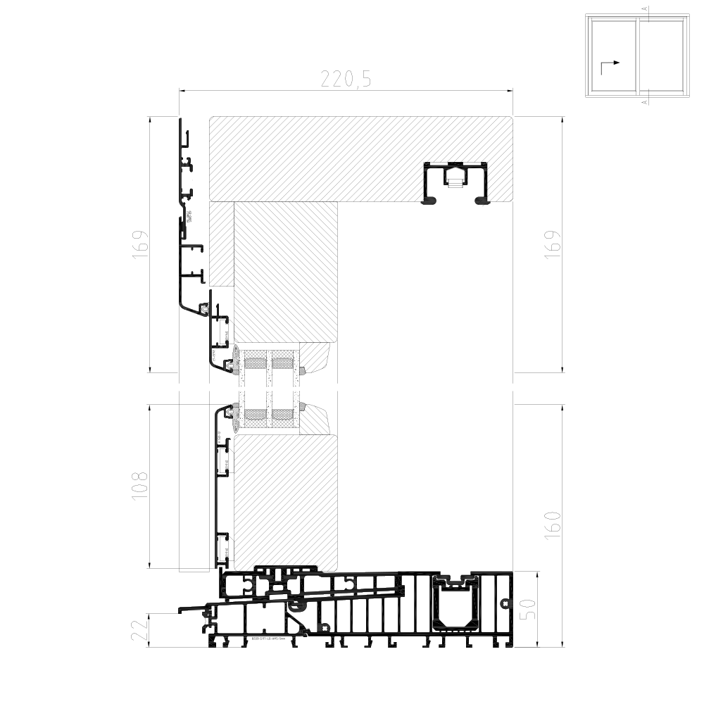 Idealu IV 68 - Illustrazione dettagliata della parte centrale Schema A