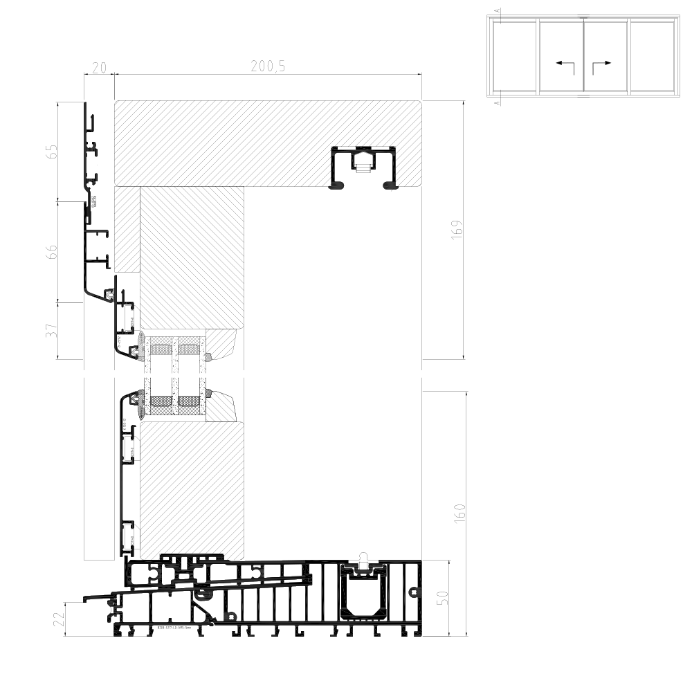 Idealu IV 68 - Illustrazione dettagliata della parte centrale Schema C