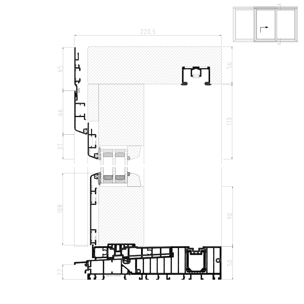 Idealu IV 68 - Illustrazione dettagliata della parte centrale Schema G