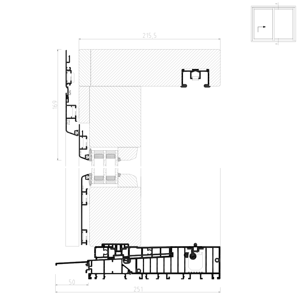 Idealu IV 78 - Illustrazione dettagliata della parte centrale Schema A