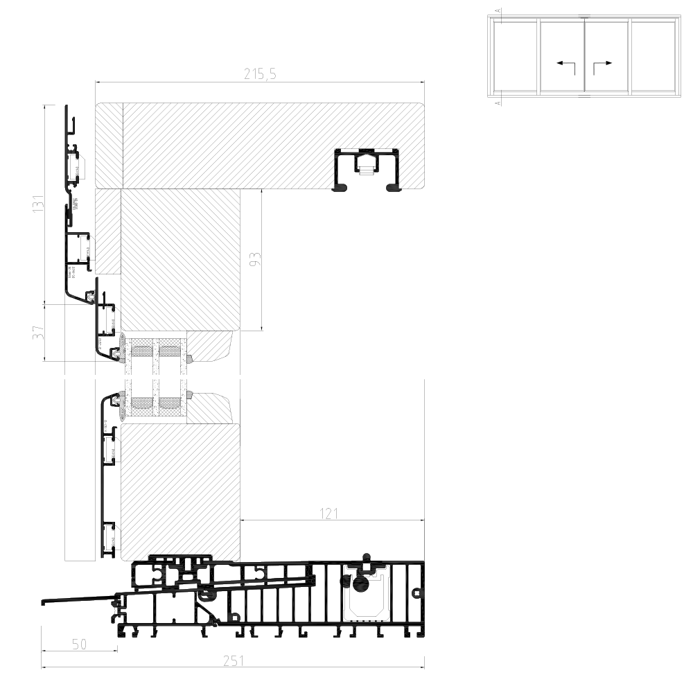 Idealu IV 78 - Illustrazione dettagliata della parte centrale Schema C