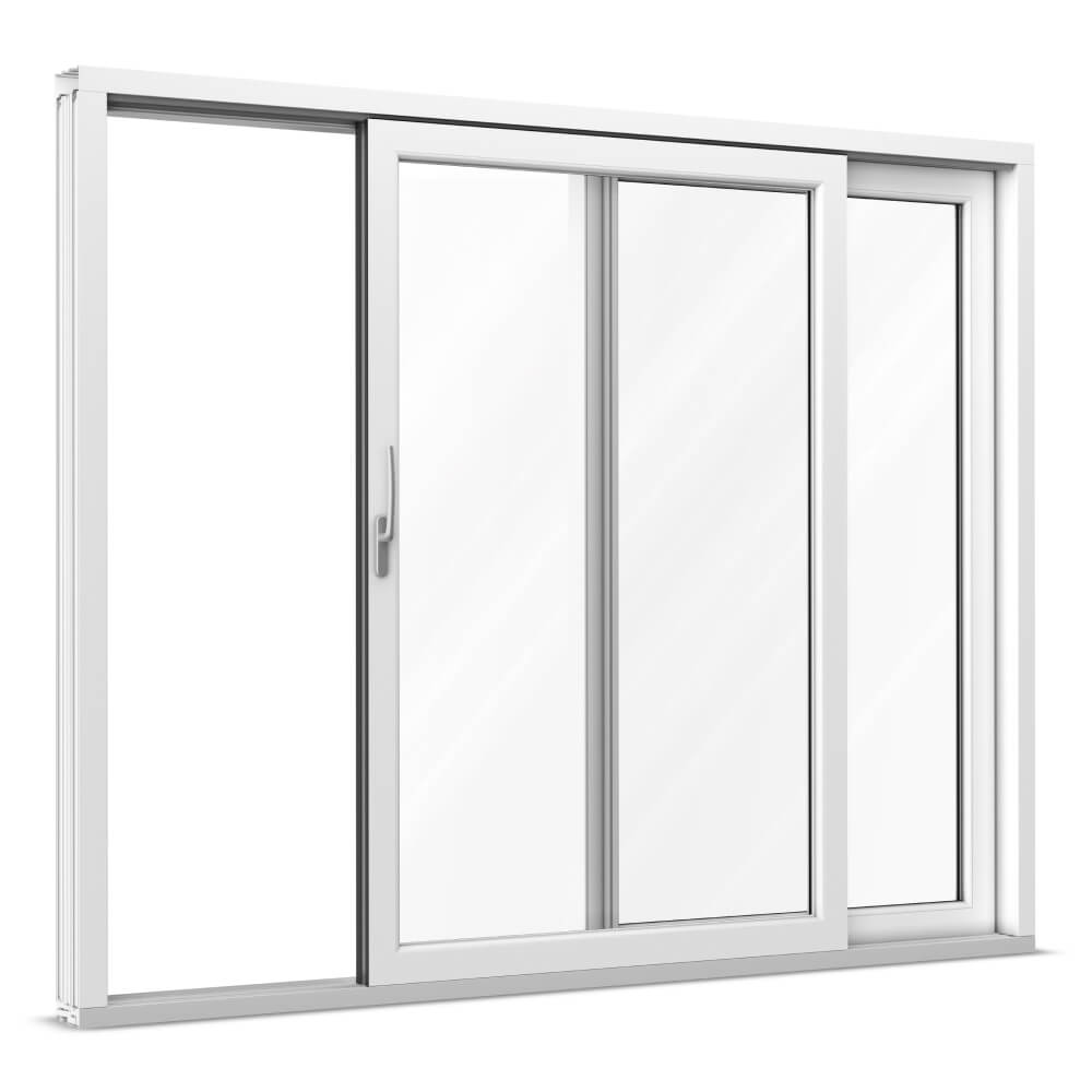 Porta alzante scorrevole Kömmerling PremiDoor 76, vista integrale