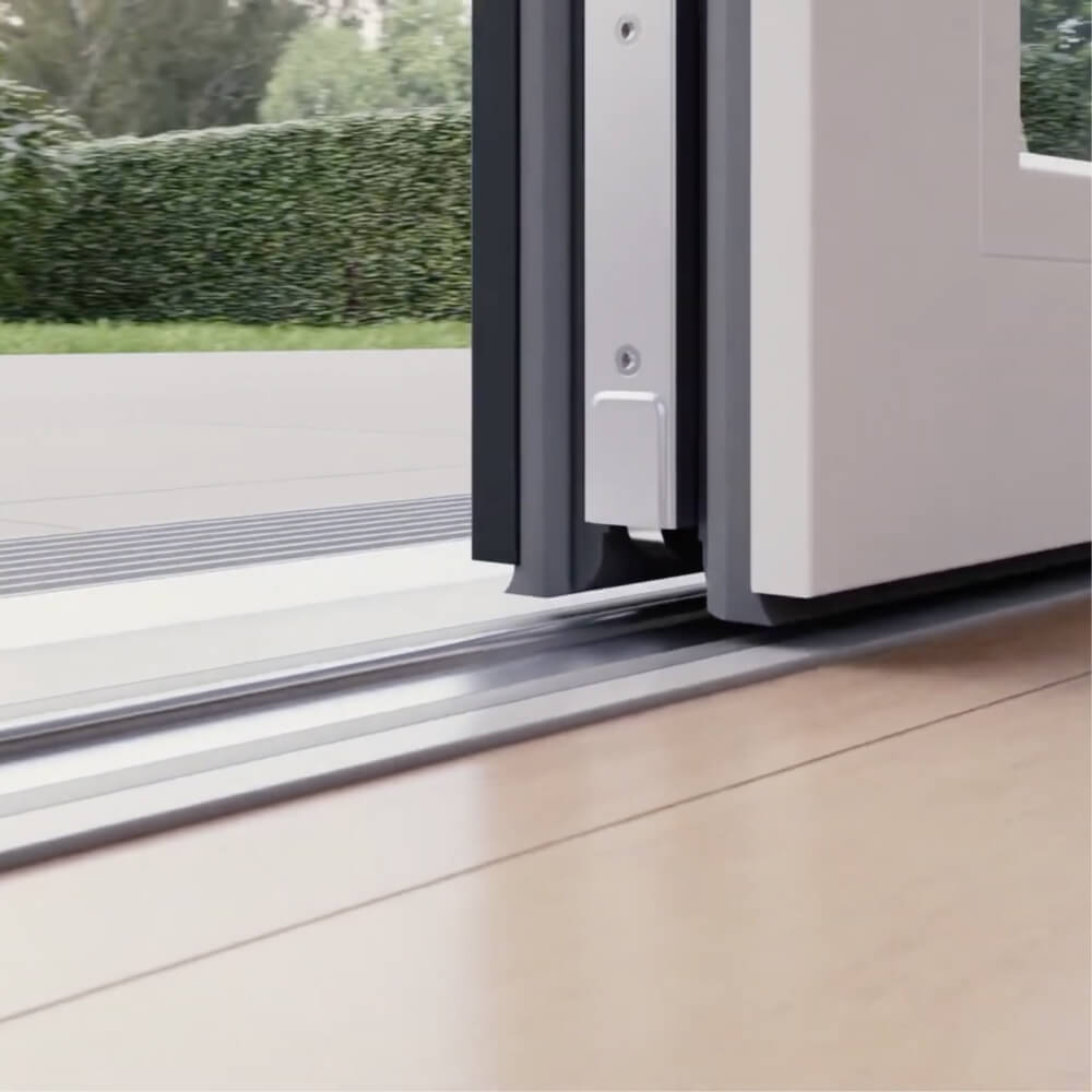 Vista dettagliata della porta alzante scorrevole