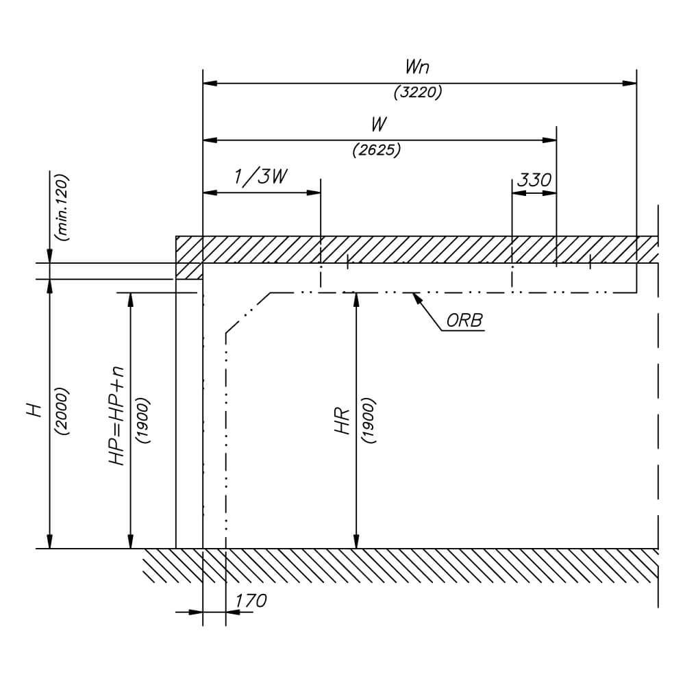 Sezione trasversale aa: disegni costruzione