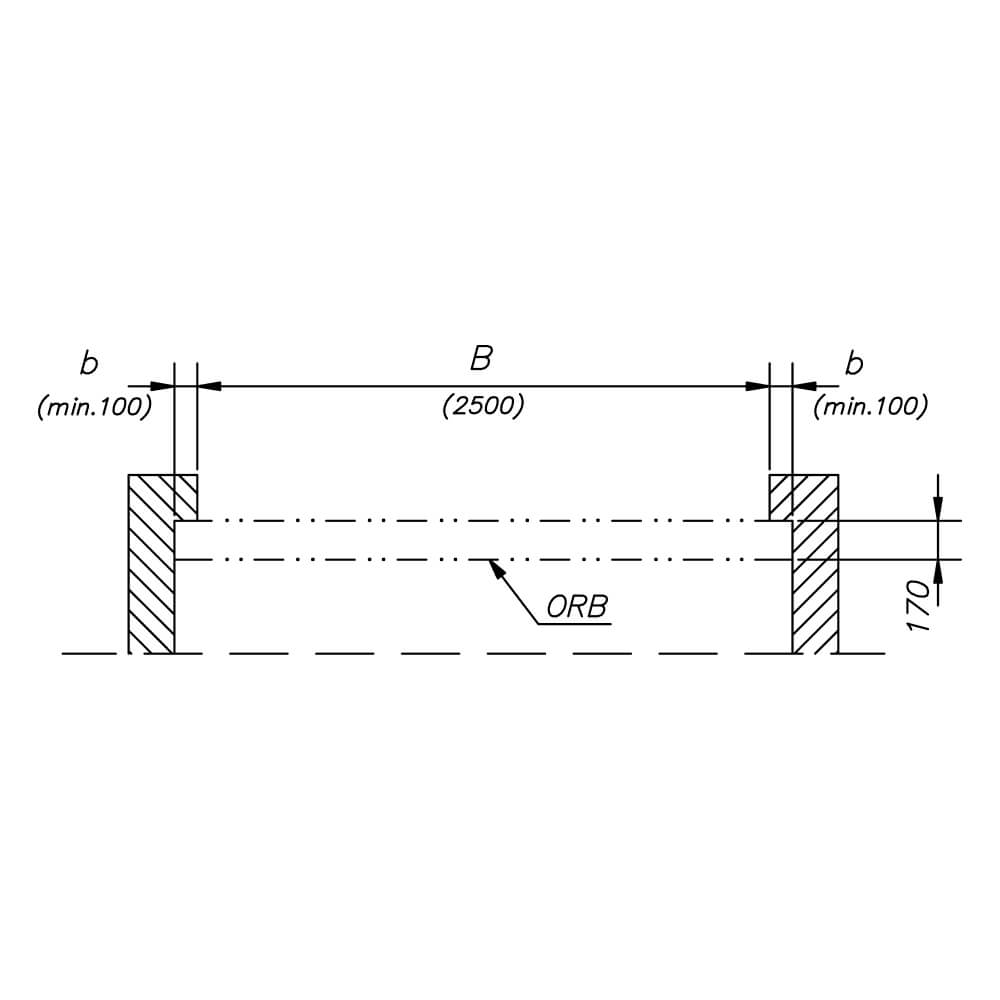 Sezione trasversale bb: disegni costruzione