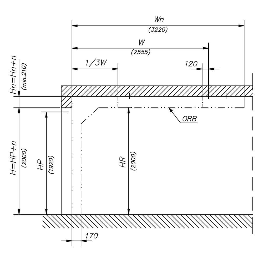 Sezione trasversale aa: disegni costruzione