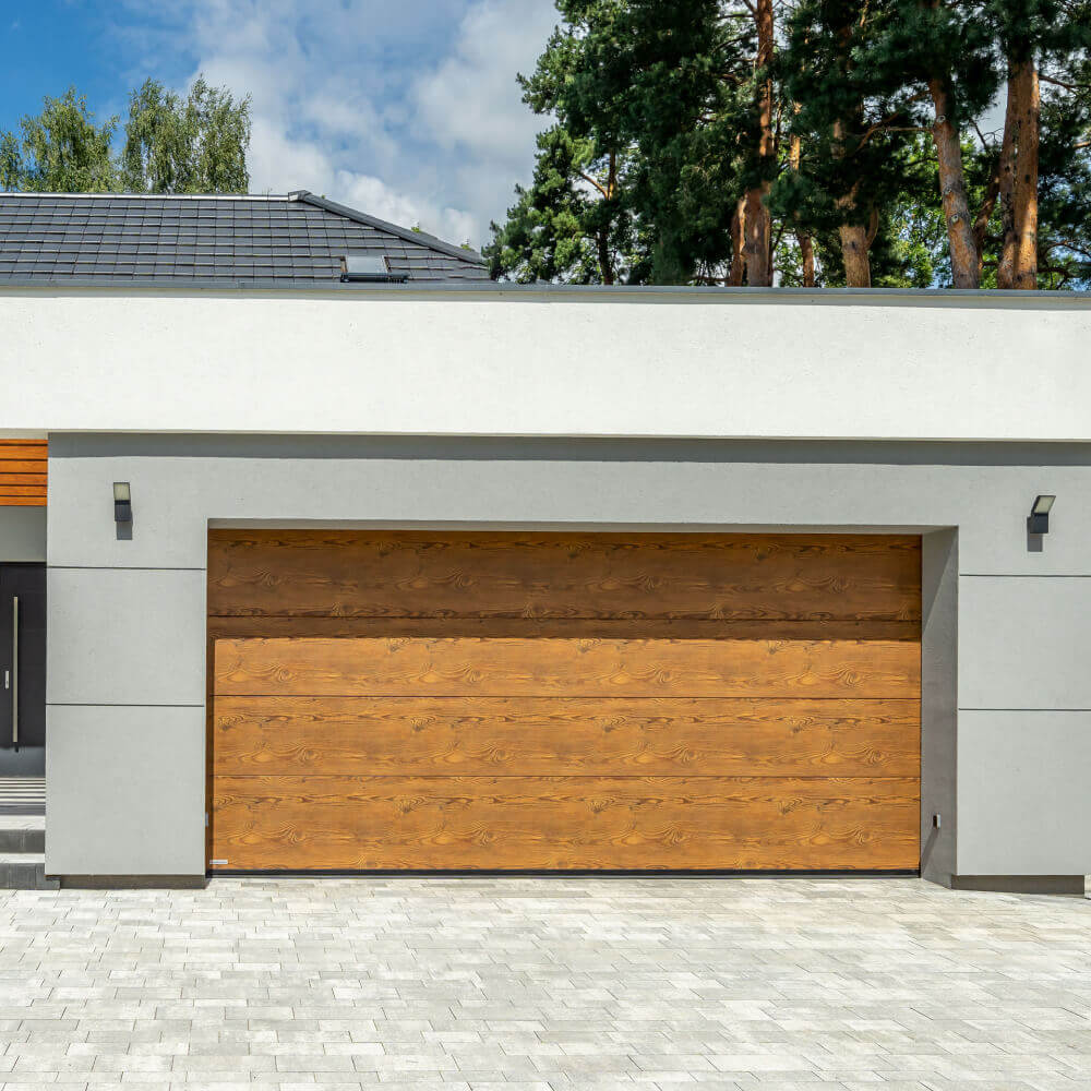 Porta del garage effetto legno