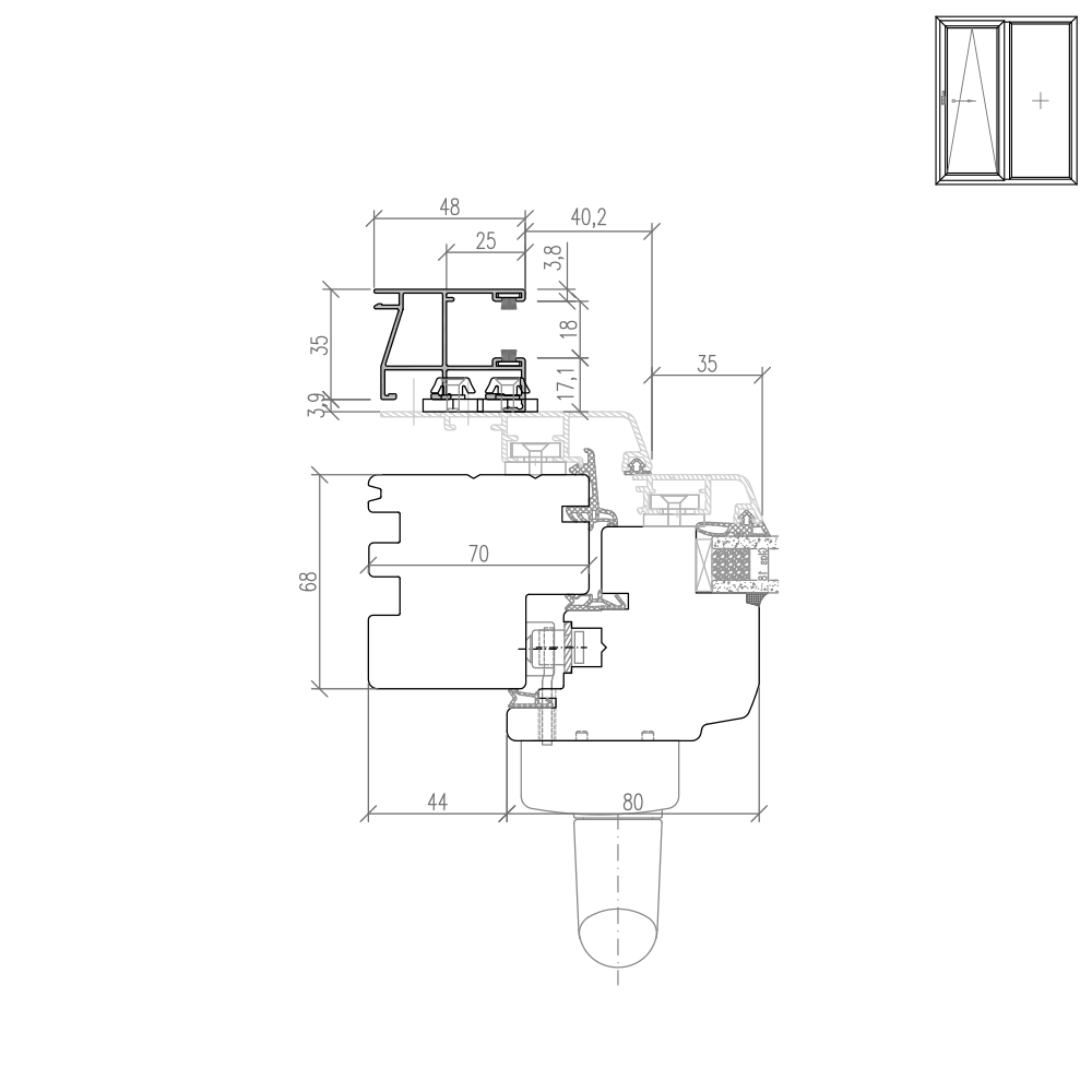 IDEALU Classicline - Binari guida per nuova costruzione 