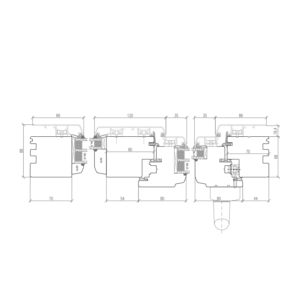 IDEALU Classicline IV 68 - Illustrazione verticale 