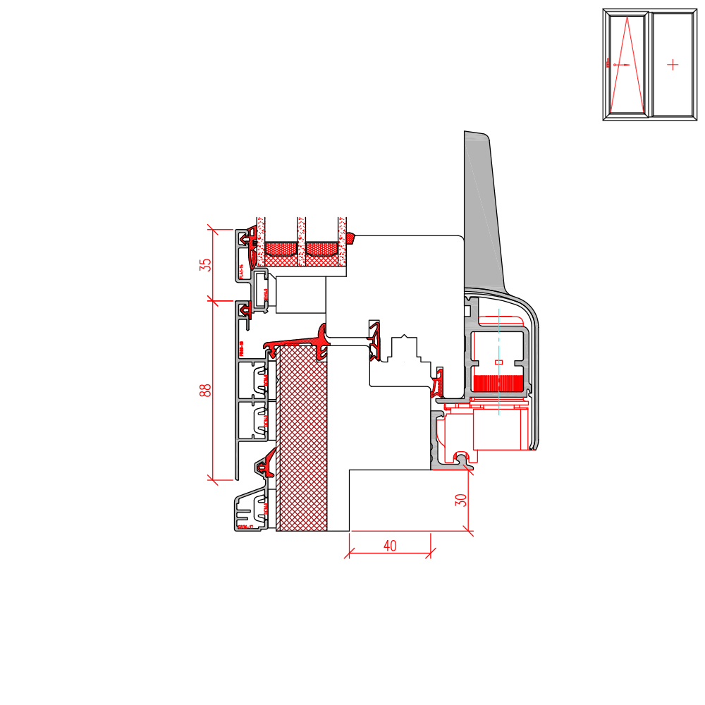 EOC IDEALU Plano - Profilo di raccordo ristrutturazione 30 mm 