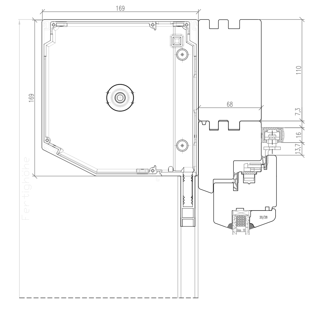 IV 68 - Porta scorrevole con tapparella esterna NOVA