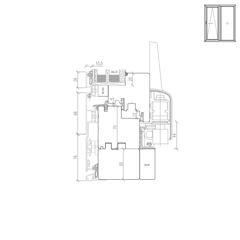 IDEALU Plano - allargamento del telaio con rivestimento in alluminio 
