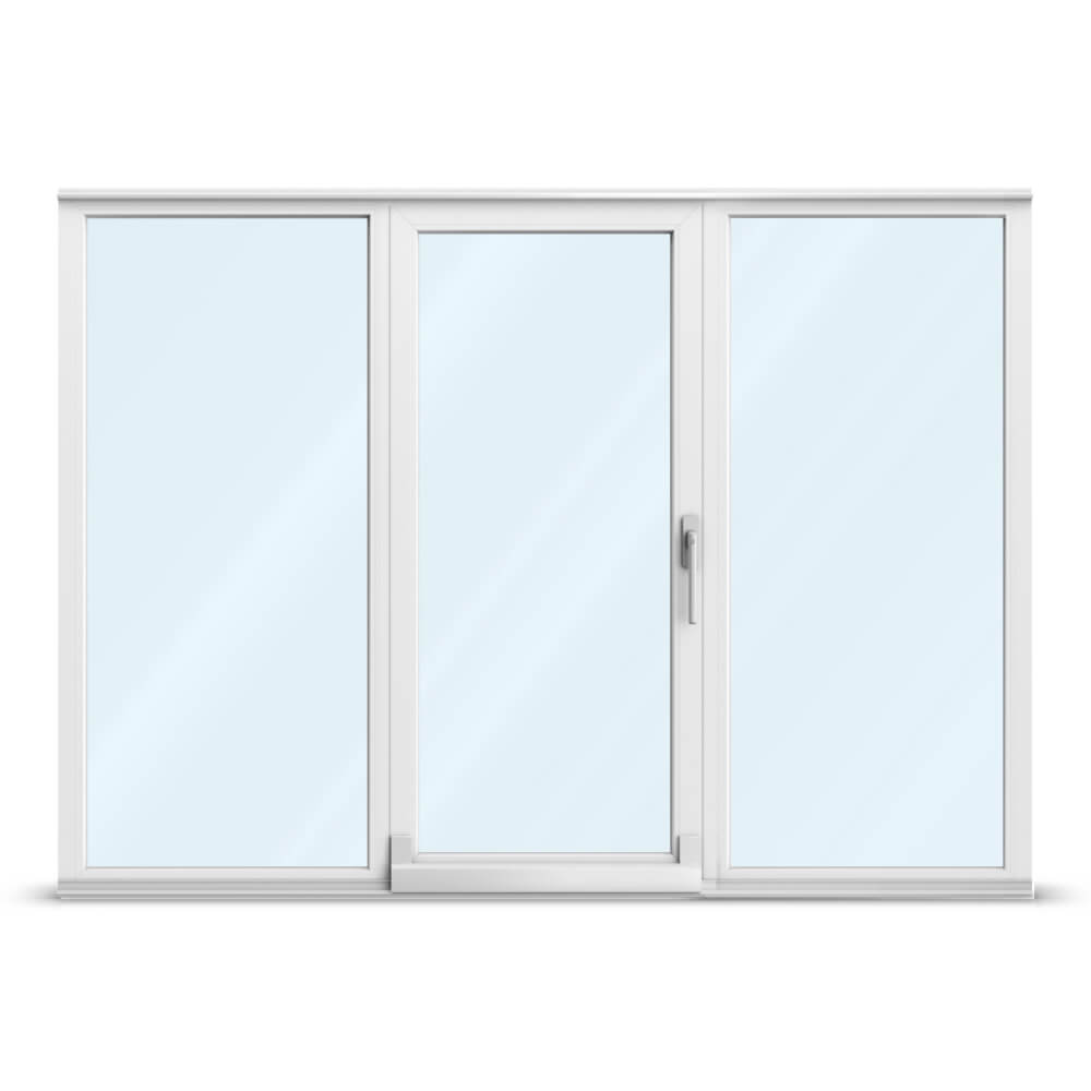 Porta scorrevole in PVC con 3 ante