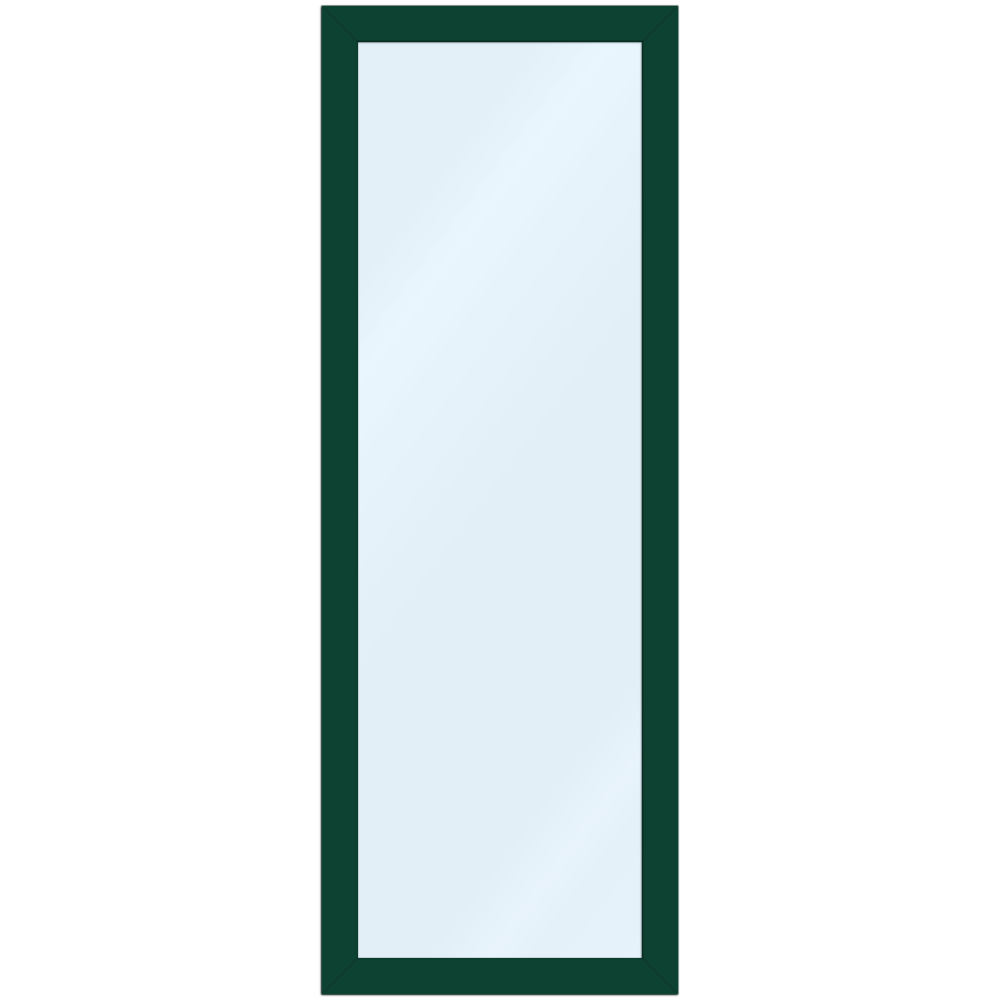 Portafinestra in PVC-alluminio di colore verde muschio