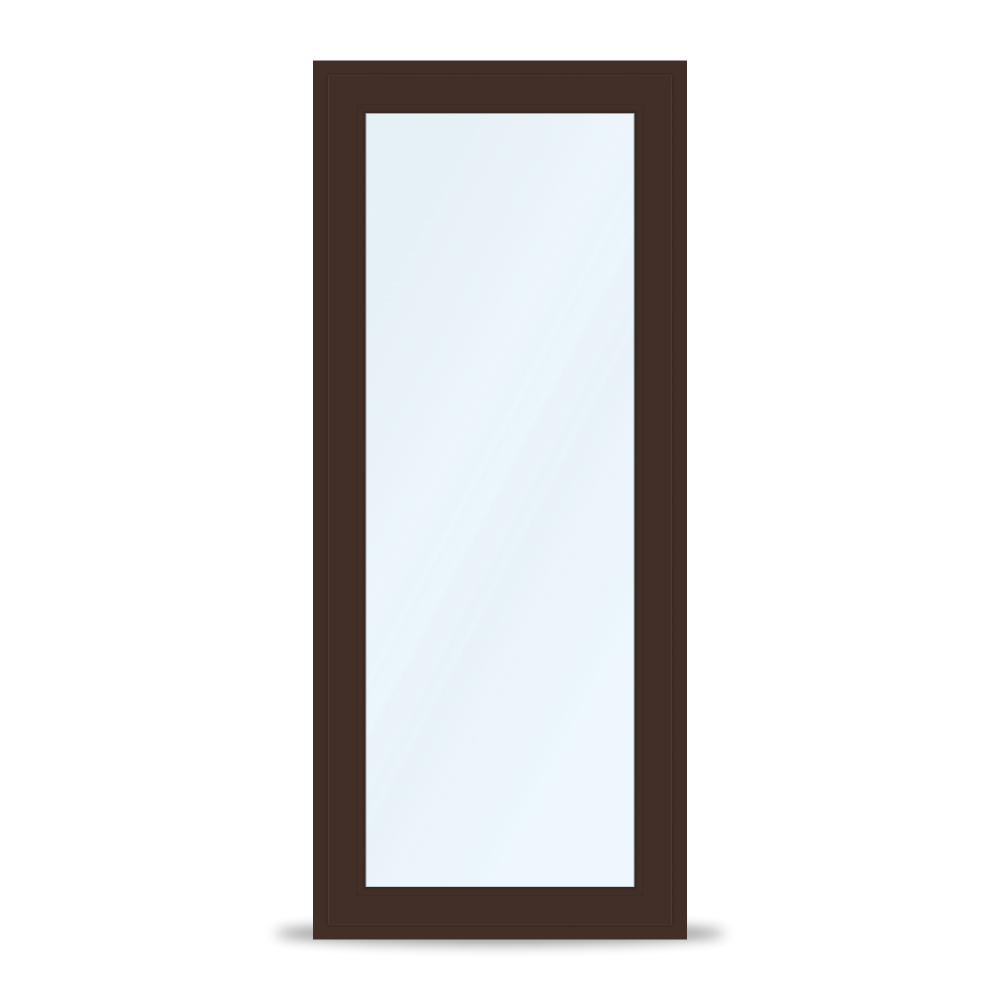 Portafinestra marrone in PVC - vista esterna