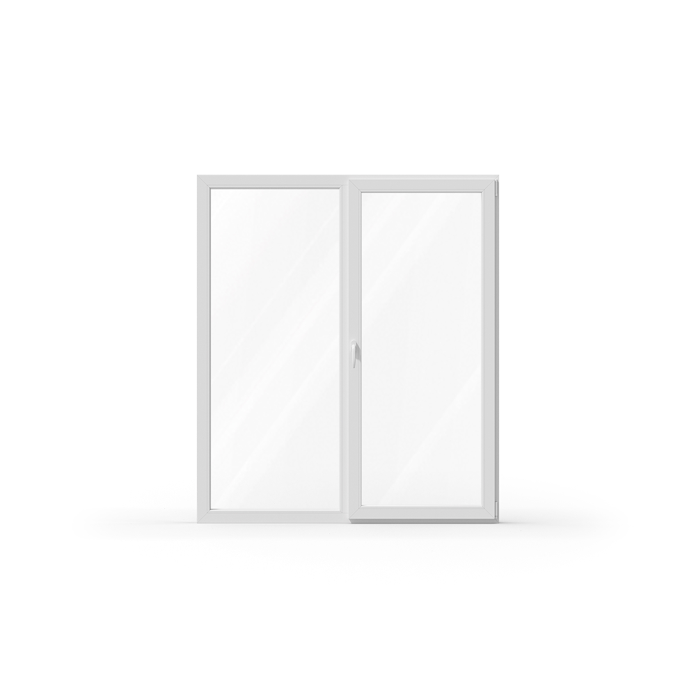 Portafinestra a 2 ante a anta-ribalta destra