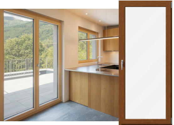 Portafinestra effetto legno