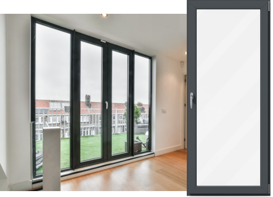 Portafinestra in grigio