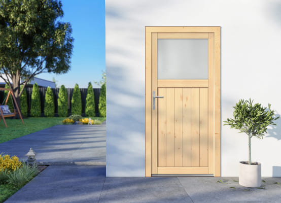 Porta di servizio in legno modello Viareggio