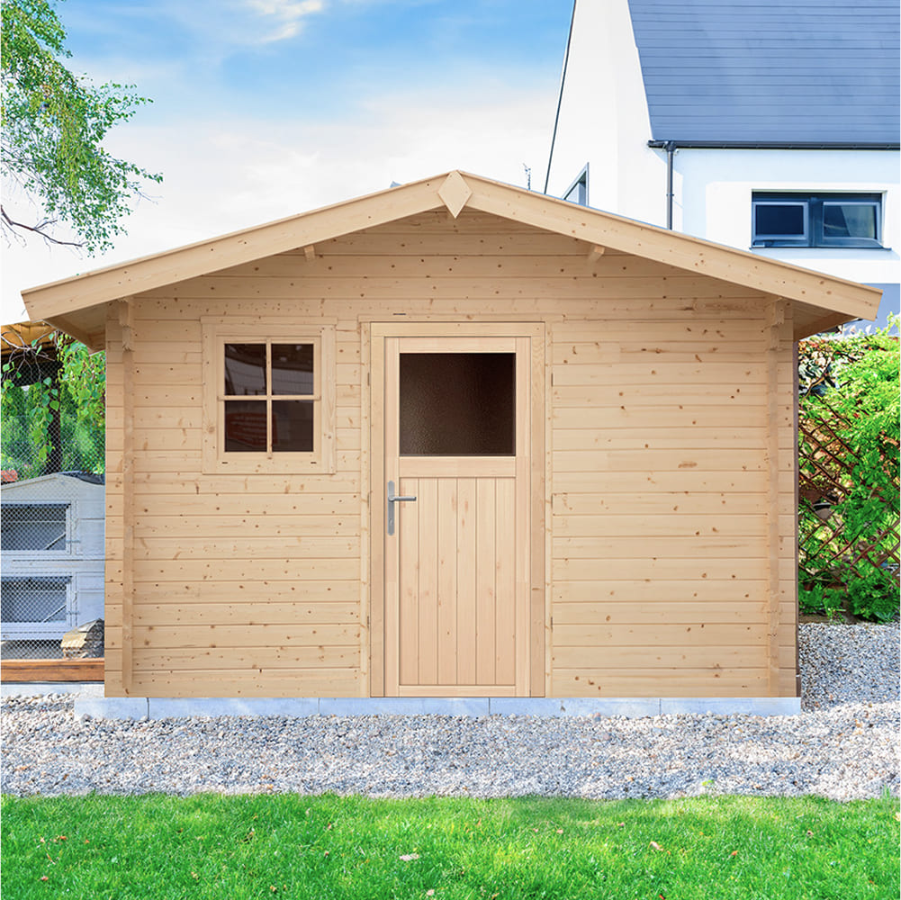 Porta di servizio in legno per casetta da giardino