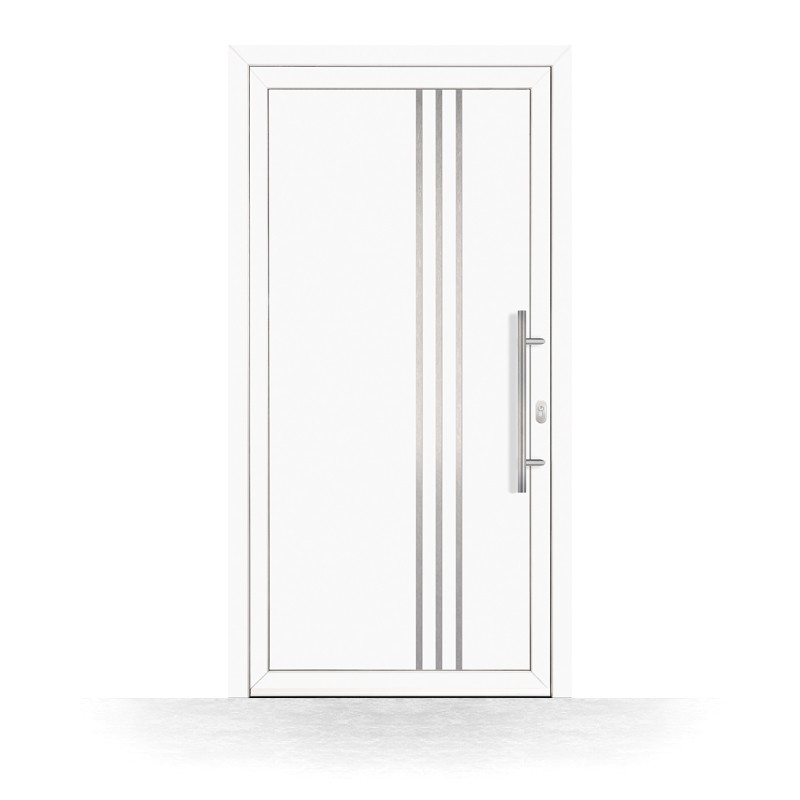Porta d'ingresso bianca in PVC