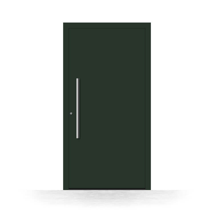 Porta d'ingresso verde abete