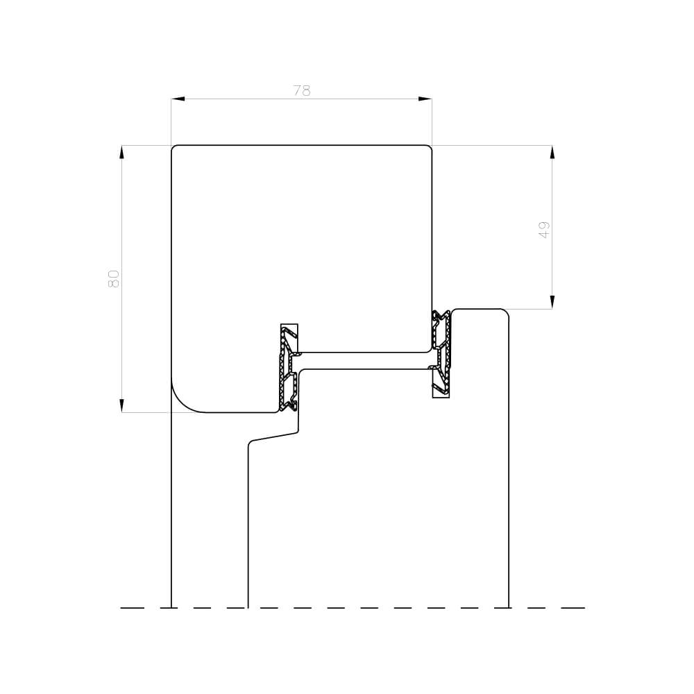 Exclusive Elegant : Telaio superiore battente fisso