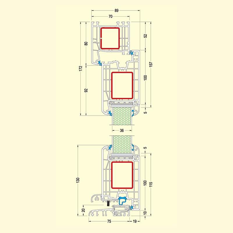 Porta d'ingresso in PVC HT 4000