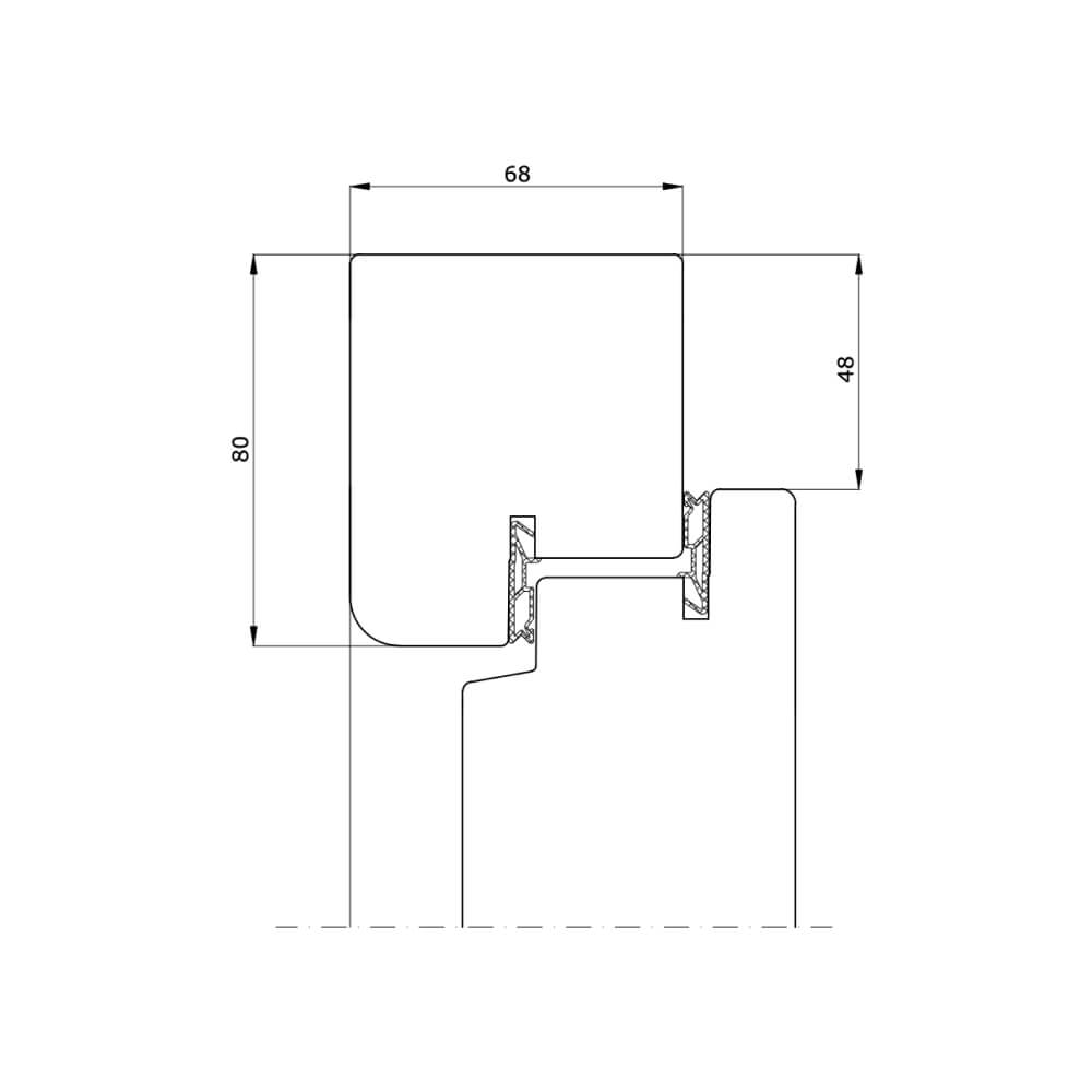 Premium Elegant : Telaio superiore battente fisso