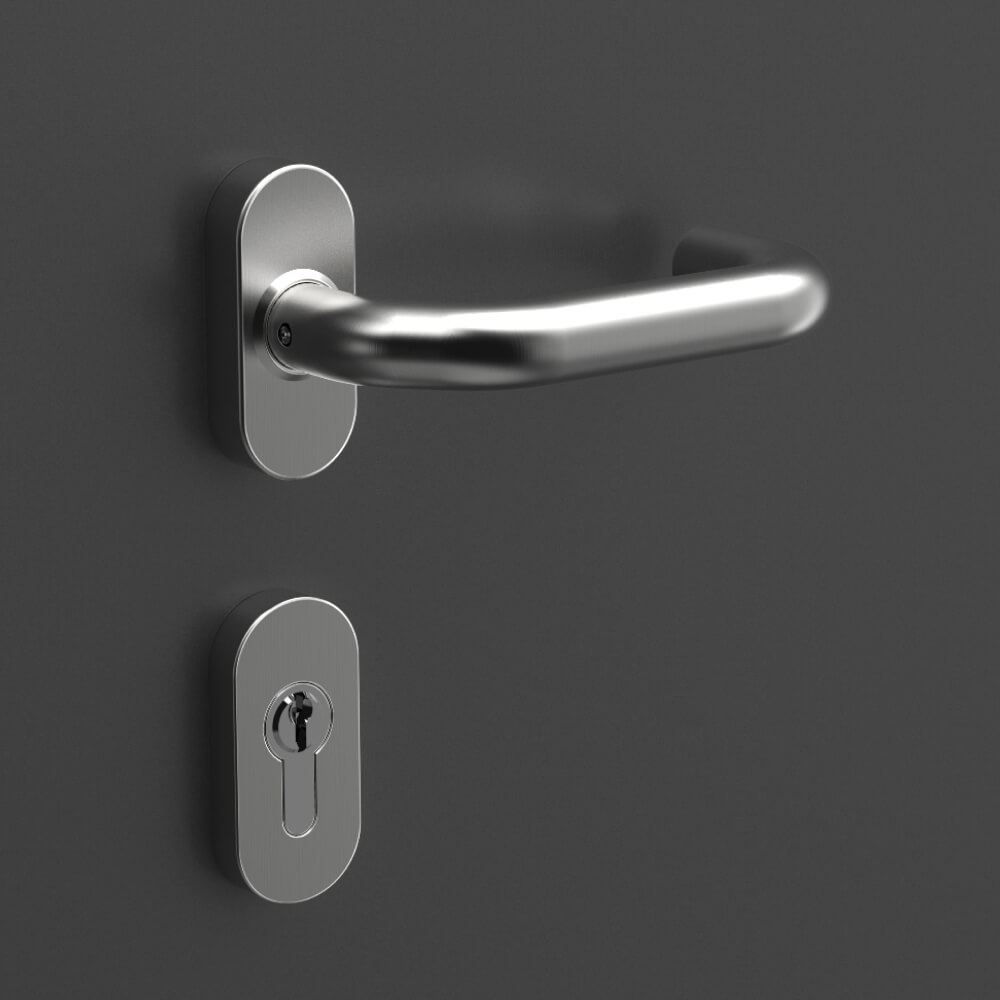 Porta d'ingresso in alluminio - maniglia