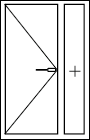 Porta d'ingresso lato fisso destra apertura sinistra