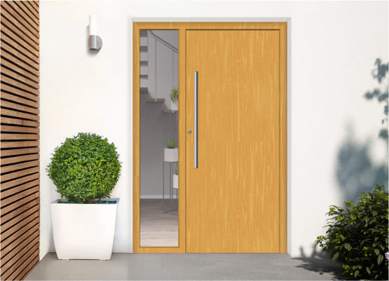 Portoncini d'ingresso in legno con vetro