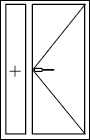 Porta d'ingresso lato fisso sinistra apertura destra