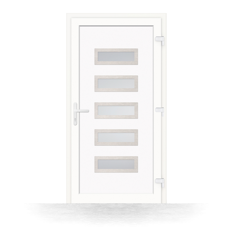 porta d'ingresso in pvc modello Rho vista interna