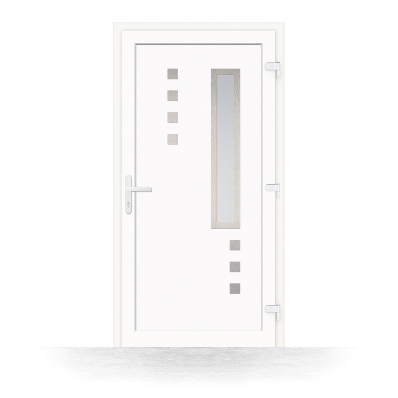 porta d'ingresso in pvc vista interna