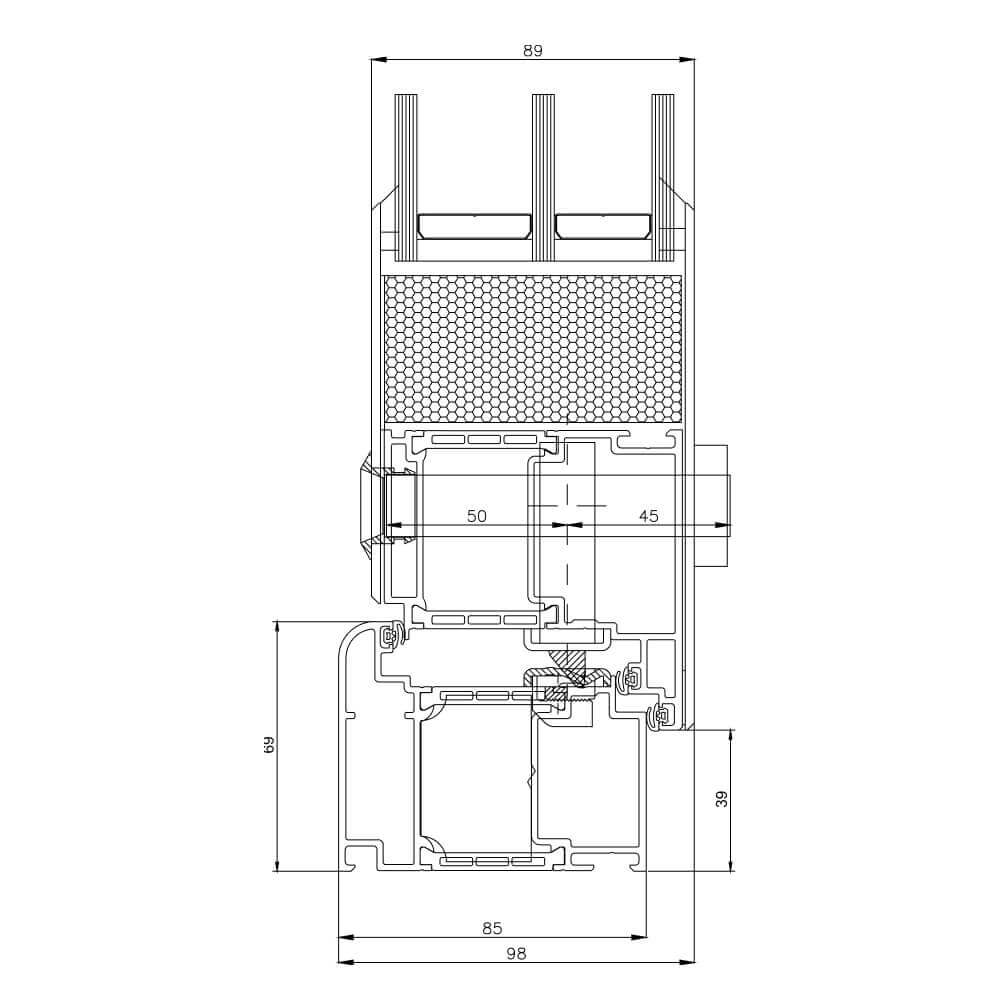 Exclusive Elegant : Telaio laterale lato serratura anta
