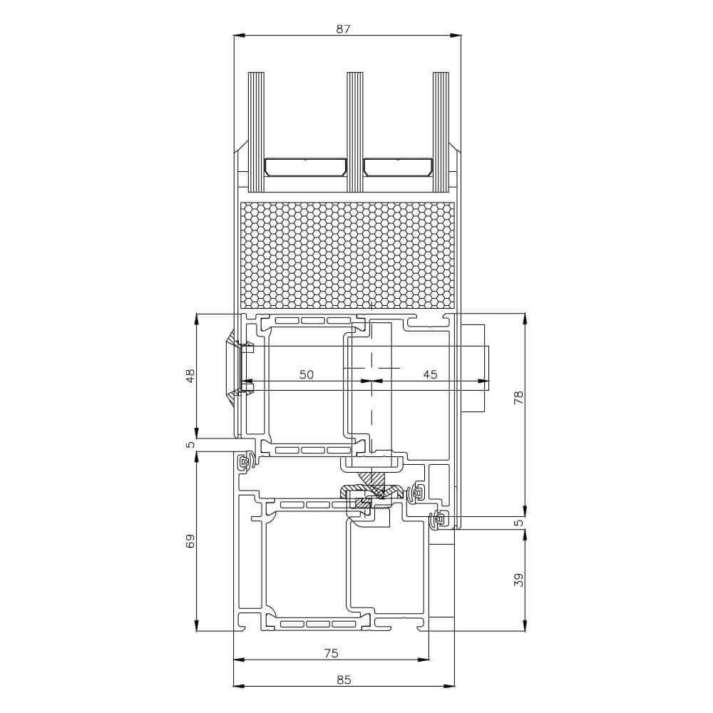 Premium Modern : Telaio laterale lato serratura anta