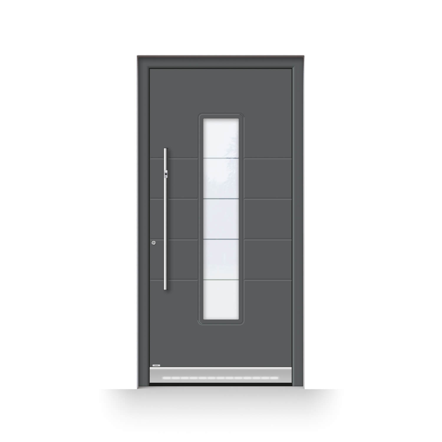 porta d'ingresso in alluminio modello Trieste a led